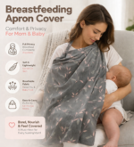 Nursing Baby Apron Cover for Breastfeeding Comfortable with Privacy mosquito Net Window Fly Multi color Mix and Max
