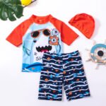 Boys 3 Pieces Swimsuit (7 sizes From 2Y to 8Y) # Mix and Max 
