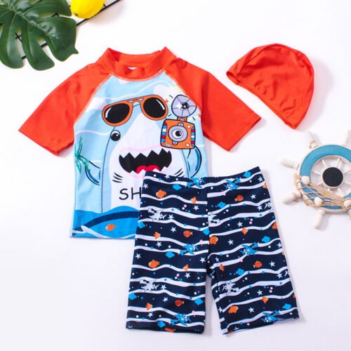 Boys 3 Pieces Swimsuit (7 sizes From 2Y to 8Y) # Mix and Max  - Image 3