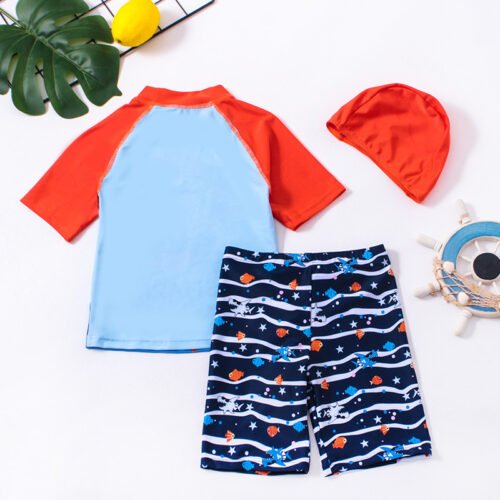 Boys 3 Pieces Swimsuit (7 sizes From 2Y to 8Y) # Mix and Max  - Image 2