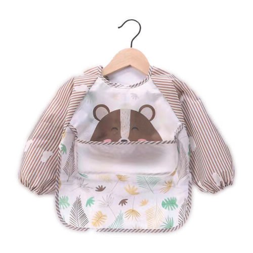 Long Sleeve Baby Bib Waterproof Toddler Feeding Smock with Food Catcher Pocket, Adjustable & Lightweight, Full Coverage Weaning Bib for Boys & Girls (6–36 Months) (Copy) - Image 4