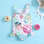 Girls One Piece Swimsuit (4 sizes From 6 Months to 3Y) # Mix and Max