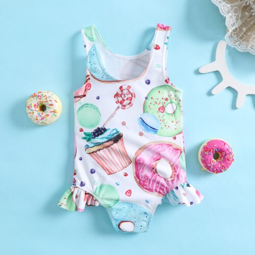 Girls One Piece Swimsuit (4 sizes From 6 Months to 3Y) # Mix and Max - Image 2