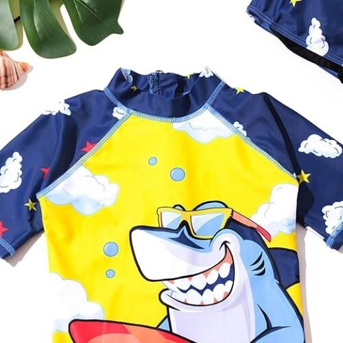 Boy Short Sleeves Swimsuit (7 sizes From 2 to 12 years) Mix and Max - Image 3