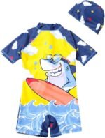 Boy Short Sleeves Swimsuit (7 sizes From 2 to 12 years) Mix and Max - Image 2
