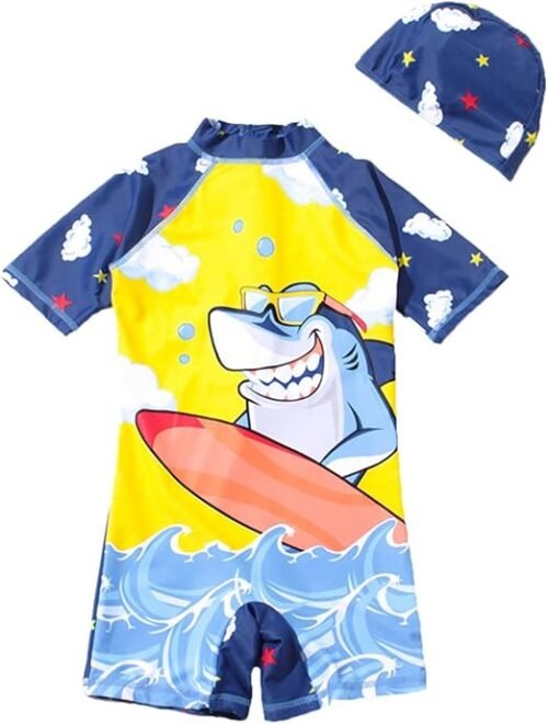 Boy Short Sleeves Swimsuit (7 sizes From 2 to 12 years) Mix and Max - Image 2