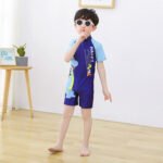 Boy Short Sleeves Swimsuit (4 sizes From 3 to 11 years) Mix and Max 