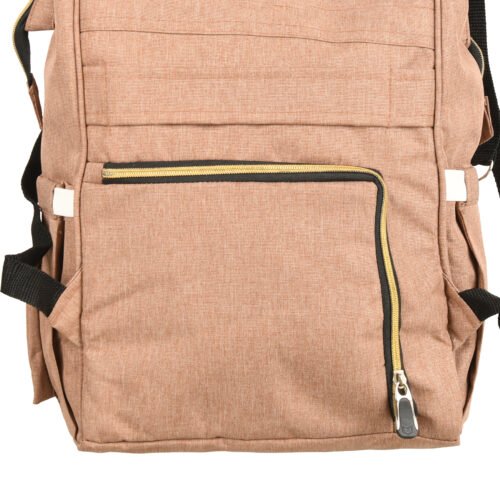 Premium Elegant Mum Large Diaper Backpack bag waterproof multifunction SET 4 in 1 - Mix and Max - Brown - Image 8