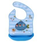 Pack of 2 -Waterproof Baby Bib with Food Catcher – Silicone Baby Feeding Bib, Adjustable Toddler Bib with Pocket, Spill Proof Baby Bib for Eating, Easy Clean & BPA-Free - Image 4