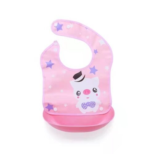 Pack of 2 -Waterproof Baby Bib with Food Catcher – Silicone Baby Feeding Bib, Adjustable Toddler Bib with Pocket, Spill Proof Baby Bib for Eating, Easy Clean & BPA-Free - Image 9