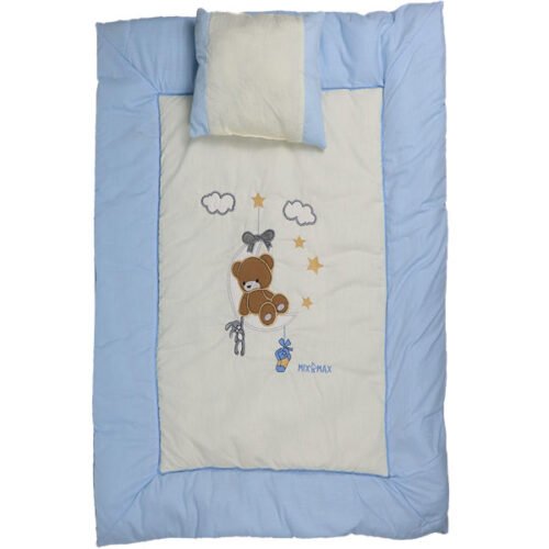 Baby Lehaf Blanket 120x90 cm with Pillow – Soft Cotton Baby Blanket with Padded Edges, Warm Toddler Comforter, Teddy Bear Embroidered Nursery Blanket, Breathable & Hypoallergenic Mix and Max - Image 6