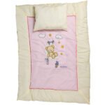 Baby Lehaf Blanket 120x90 cm with Pillow – Soft Cotton Baby Blanket with Padded Edges, Warm Toddler Comforter, Teddy Bear Embroidered Nursery Blanket, Breathable & Hypoallergenic Mix and Max - Image 2