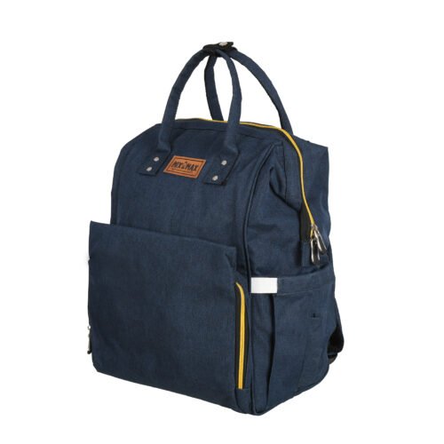 Premium Elegant Mum Large Diaper Backpack bag waterproof multifunction SET 4 in 1 - Mix and Max - Blue - Image 6