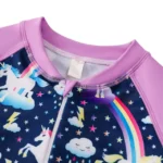 Girls One Piece Long Sleeves Swimsuit (6 sizes From 2Y to 7Y) # Mix and Max - Image 2
