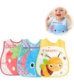 1 Pcs Waterproof Baby Bibs, Lightweight Feeding Bib for Toddlers, Easy Wipe Clean, Soft & Comfortable, Adjustable Neck, Cute Cartoon Designs - Image 7