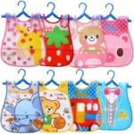 1 Pcs Waterproof Baby Bibs, Lightweight Feeding Bib for Toddlers, Easy Wipe Clean, Soft & Comfortable, Adjustable Neck, Cute Cartoon Designs - Image 12