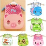 1 Pcs Waterproof Baby Bibs, Lightweight Feeding Bib for Toddlers, Easy Wipe Clean, Soft & Comfortable, Adjustable Neck, Cute Cartoon Designs - Image 4