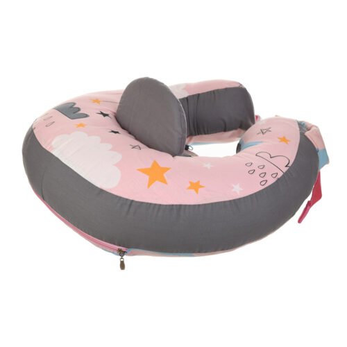2-in-1 Baby Nursing Pillow & Sitting Support Seat – Ergonomic Breastfeeding Cushion & Baby Learning to Sit Support (60×55×10 cm, Soft & Washable) - Image 5