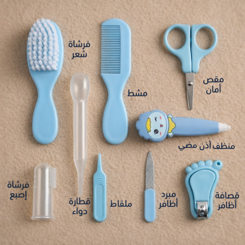 9-Piece Essential Baby Grooming & Healthcare Kit – All-in-One Nursery Care Set with LED Light-Up Earpick, Safety Nail Clippers, and Nasal Tweezers – Newborn & Toddler Hygiene Gift Set - Image 4