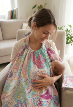 Nursing Baby Apron Cover for Breastfeeding Comfortable with Privacy mosquito Net Window Fly Multi color Mix and Max