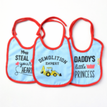 Pack 2 Baby Bib Medium Size Cotton Feeding Bib with Waterproof Backing | Soft, Absorbent & Leak-Proof | 19 × 27 cm Mix and Max - Image 4