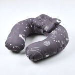 Ergonomic Baby Neck Support Pillow – Soft U-Shaped Infant Head & Neck Cushion for Travel, Car Seat & Stroller (Breathable Cotton, Lightweight)