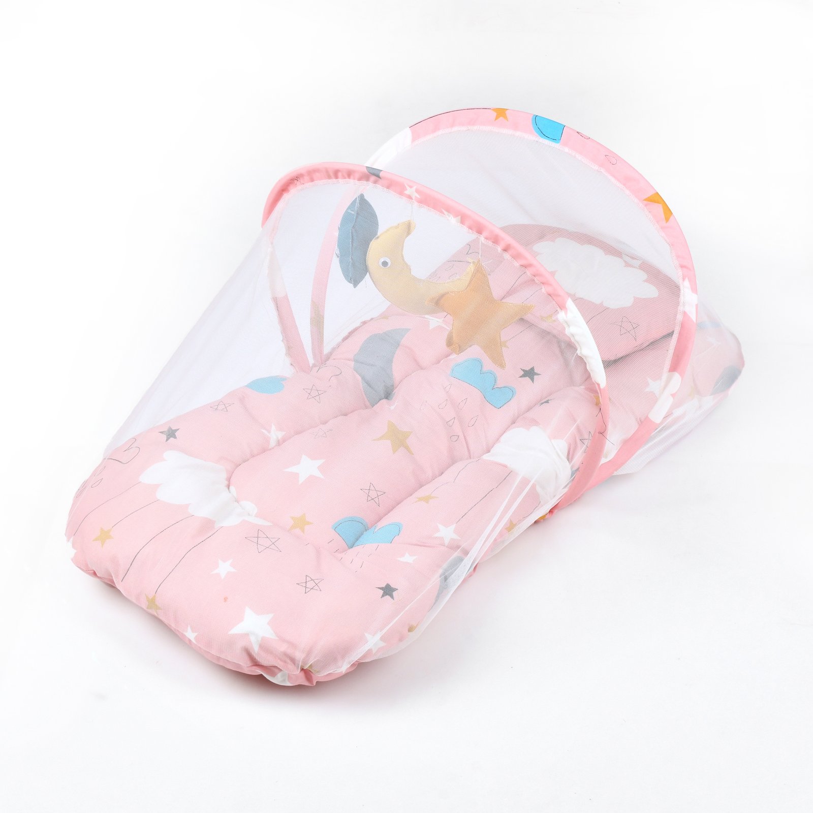 Baby Lounger with Mosquito Net | Portable Travel Bed and Sleep Nest for Newborns Mix & Max™ Pink