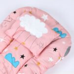 Baby Lounger with Mosquito Net | Portable Travel Bed and Sleep Nest for Newborns Mix & Max™ Pink - Image 2