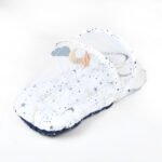 Baby Lounger with Mosquito Net | Portable Travel Bed and Sleep Nest for Newborns Mix & Max™ White Blue stars