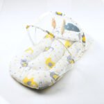 Baby Lounger with Mosquito Net | Portable Travel Bed and Sleep Nest for Newborns Mix & Max™ White