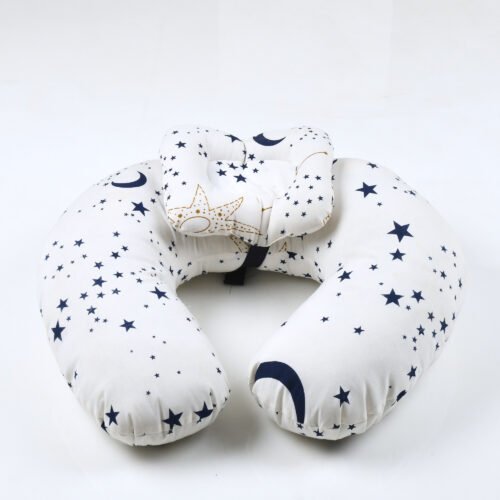 Ergonomic Baby Neck Support Pillow – Soft U-Shaped Infant Head & Neck Cushion for Travel, Car Seat & Stroller (Breathable Cotton, Lightweight) White - Image 2