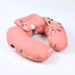 Ergonomic Baby Neck Support Pillow – Soft U-Shaped Infant Head & Neck Cushion for Travel, Car Seat & Stroller (Breathable Cotton, Lightweight) Orange