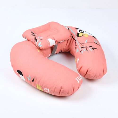 Ergonomic Baby Neck Support Pillow – Soft U-Shaped Infant Head & Neck Cushion for Travel, Car Seat & Stroller (Breathable Cotton, Lightweight) Orange - Image 2