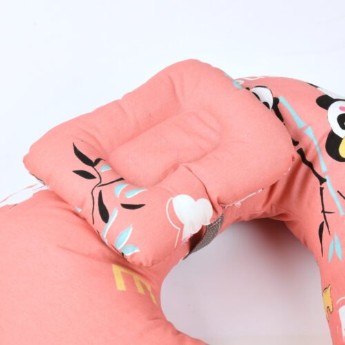 Ergonomic Baby Neck Support Pillow – Soft U-Shaped Infant Head & Neck Cushion for Travel, Car Seat & Stroller (Breathable Cotton, Lightweight) Orange - Image 4