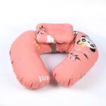 Ergonomic Baby Neck Support Pillow – Soft U-Shaped Infant Head & Neck Cushion for Travel, Car Seat & Stroller (Breathable Cotton, Lightweight) Orange - Image 3