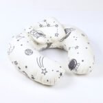 Ergonomic Baby Neck Support Pillow – Soft U-Shaped Infant Head & Neck Cushion for Travel, Car Seat & Stroller (Breathable Cotton, Lightweight) White 2