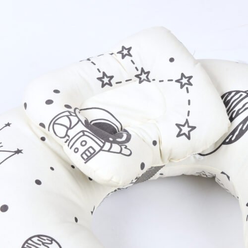 Ergonomic Baby Neck Support Pillow – Soft U-Shaped Infant Head & Neck Cushion for Travel, Car Seat & Stroller (Breathable Cotton, Lightweight) White 2 - Image 4