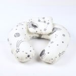 Ergonomic Baby Neck Support Pillow – Soft U-Shaped Infant Head & Neck Cushion for Travel, Car Seat & Stroller (Breathable Cotton, Lightweight) White 2 - Image 3