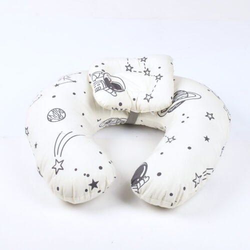 Ergonomic Baby Neck Support Pillow – Soft U-Shaped Infant Head & Neck Cushion for Travel, Car Seat & Stroller (Breathable Cotton, Lightweight) White 2 - Image 3