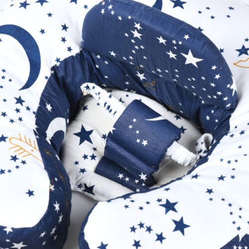 2-in-1 Baby Nursing Pillow & Sitting Support Seat – Ergonomic Breastfeeding Cushion & Baby Learning to Sit Support (60×55×10 cm, Soft & Washable) - Image 2