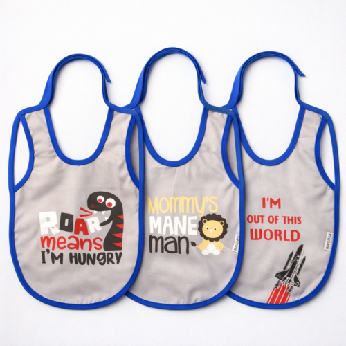 Pack 2 Baby Bib Large Size Cotton Feeding Bib with Waterproof Backing | Soft, Absorbent & Leak-Proof | 29×38 cm Mix and Max - Image 6