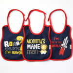 Pack 2 Baby Bib Large Size Cotton Feeding Bib with Waterproof Backing | Soft, Absorbent & Leak-Proof | 29×38 cm Mix and Max