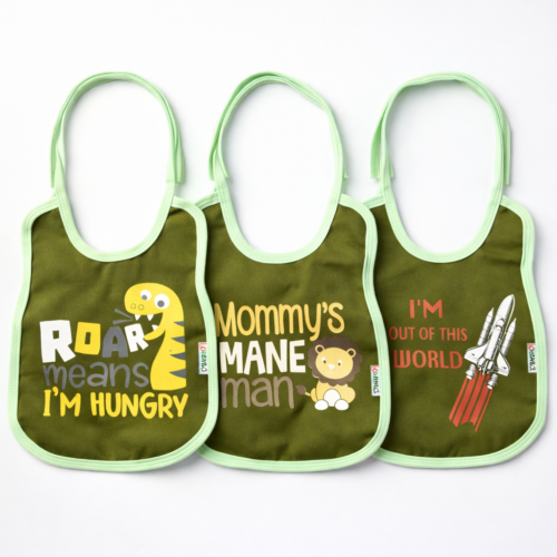 Pack 2 Baby Bib Large Size Cotton Feeding Bib with Waterproof Backing | Soft, Absorbent & Leak-Proof | 29×38 cm Mix and Max - Image 8