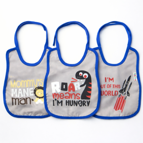 Pack 2 Baby Bib Large Size Cotton Feeding Bib with Waterproof Backing | Soft, Absorbent & Leak-Proof | 29×38 cm Mix and Max - Image 9