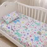 Baby Cotton Bed Sheet Set 105x175 cm with Small Pillow – Soft Breathable Cotton Toddler Bedding, Fitted Crib Sheet for Kids Bed, Hypoallergenic; Skin-Friendly Baby Bedding Set Mix and Max - Dream Girl