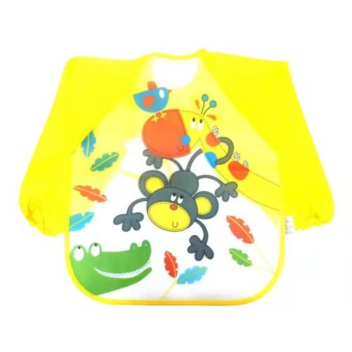 Pack of 2 Waterproof Baby Bib Long Sleeve, Full Coverage Toddler Smock Bib for Feeding, Painting & Weaning, Lightweight Easy Clean Baby Apron (6–36 Months) – Cute Printed Designs - Image 11