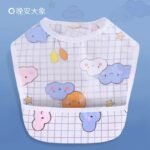 Waterproof Baby Bibs with Food Catcher Pocket, Lightweight Soft Feeding Bib Set for Toddlers, Easy Wipe & Wash, Adjustable Neck, Mess-Proof Baby Feeding Apron (Cute Prints) - Image 9