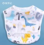 Waterproof Baby Bibs with Food Catcher Pocket, Lightweight Soft Feeding Bib Set for Toddlers, Easy Wipe & Wash, Adjustable Neck, Mess-Proof Baby Feeding Apron (Cute Prints) - Image 12