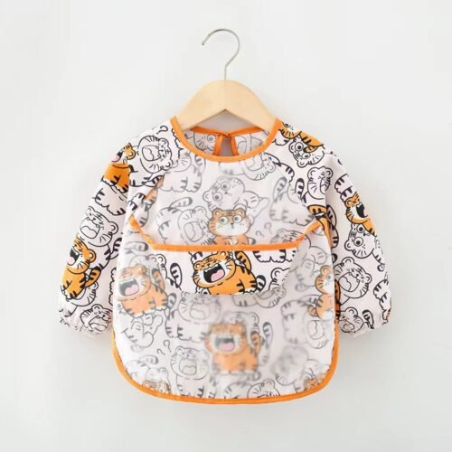 Pack of 2 -Long Sleeve Baby Bib Waterproof Toddler Feeding Smock with Food Catcher Pocket, Adjustable & Lightweight, Full Coverage Weaning Bib for Boys & Girls (6–36 Months) - Image 4