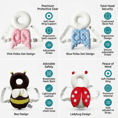 Mix & Max Baby Head Protector – Safety Cushion Backpack for Crawling & Learning to Walk - 4 Colors - Image 8